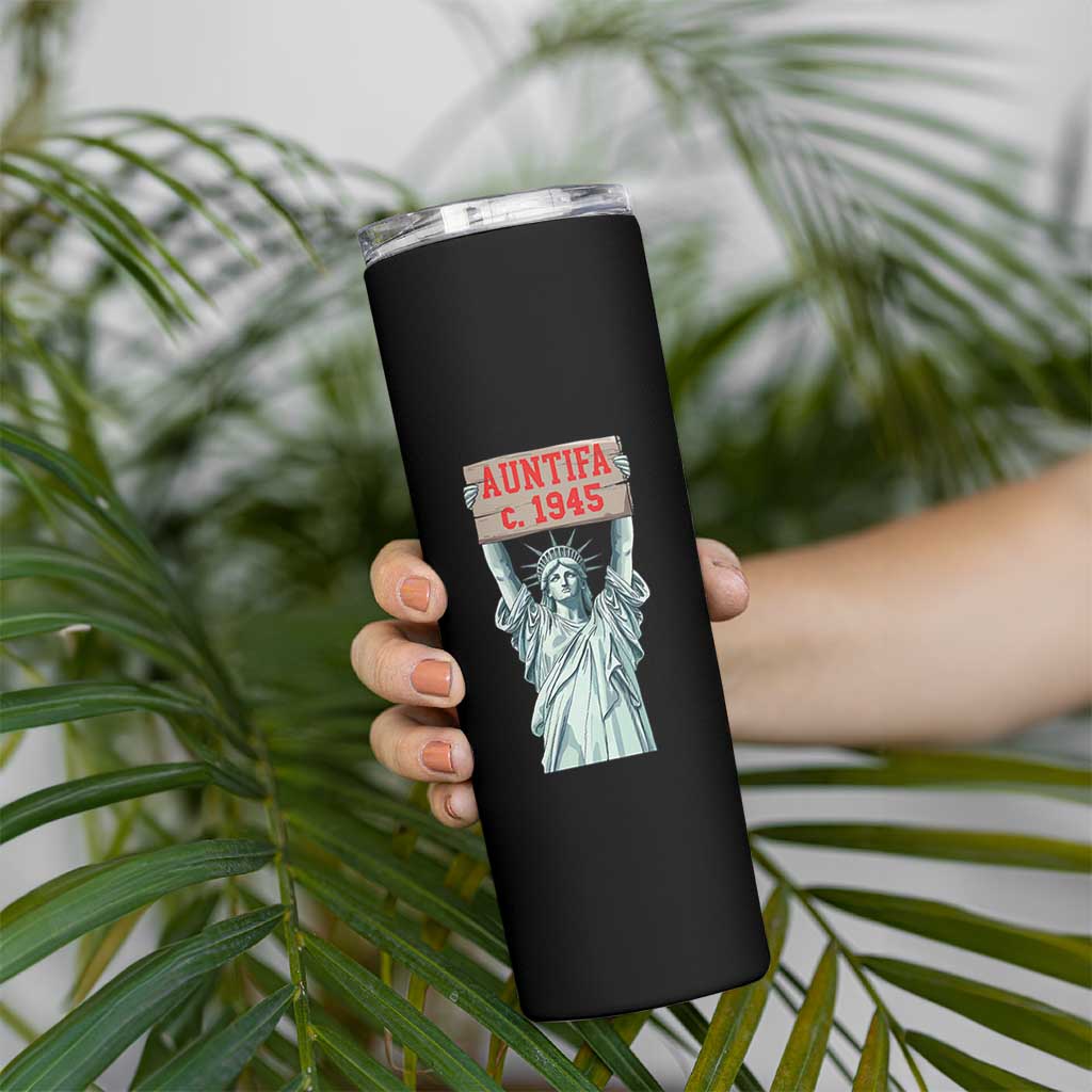 Antifa Fascism Skinny Tumbler Statue of Liberty Anti Fascism Patriotic - Wonder Print Shop
