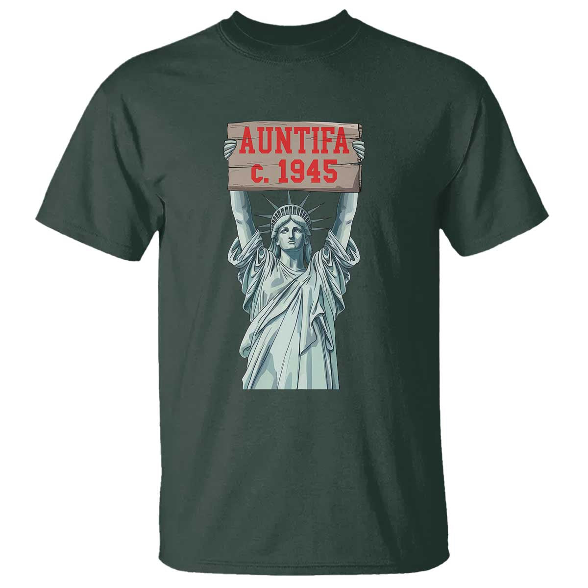 Antifa Fascism T Shirt Statue of Liberty Anti Fascism Patriotic - Wonder Print Shop