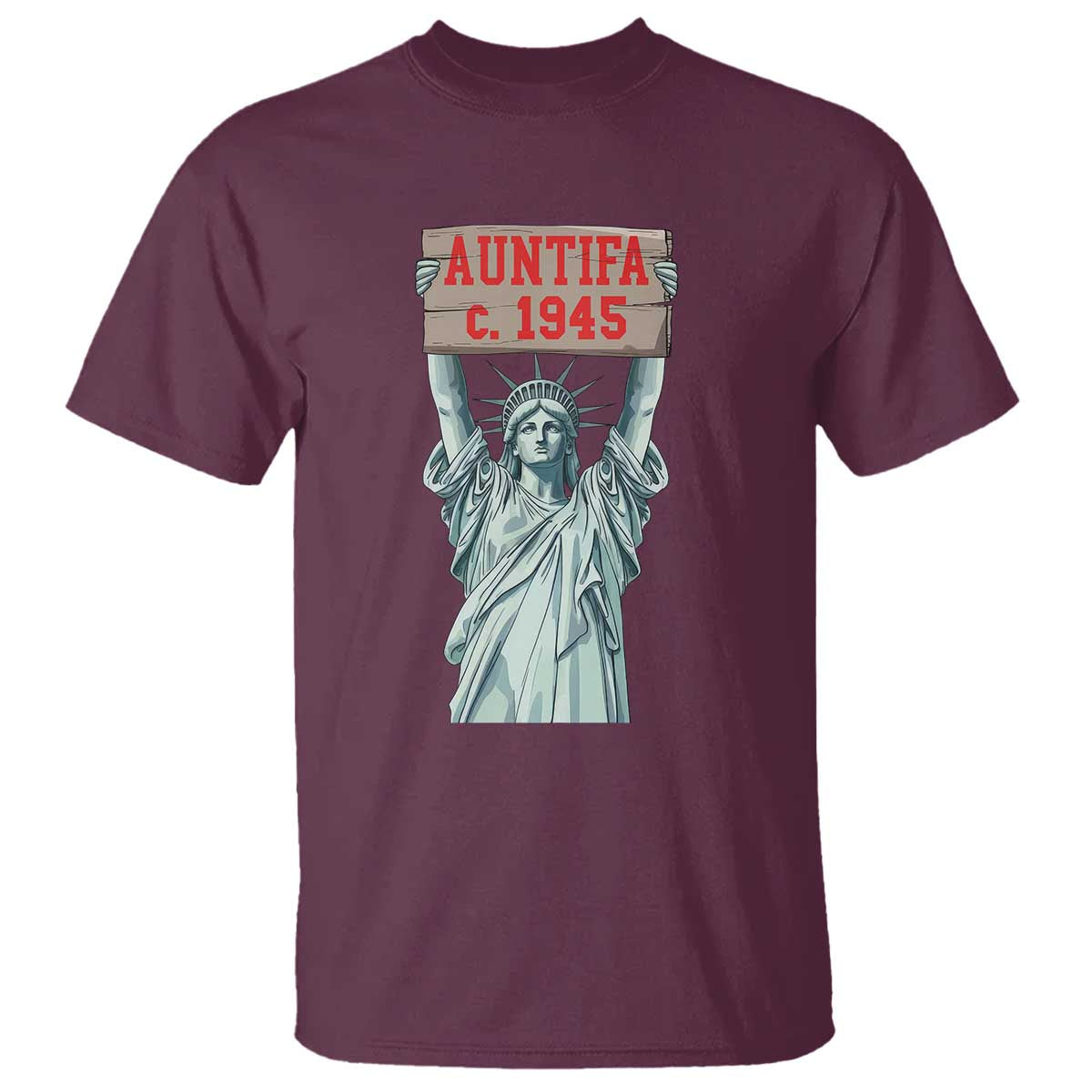 Antifa Fascism T Shirt Statue of Liberty Anti Fascism Patriotic - Wonder Print Shop