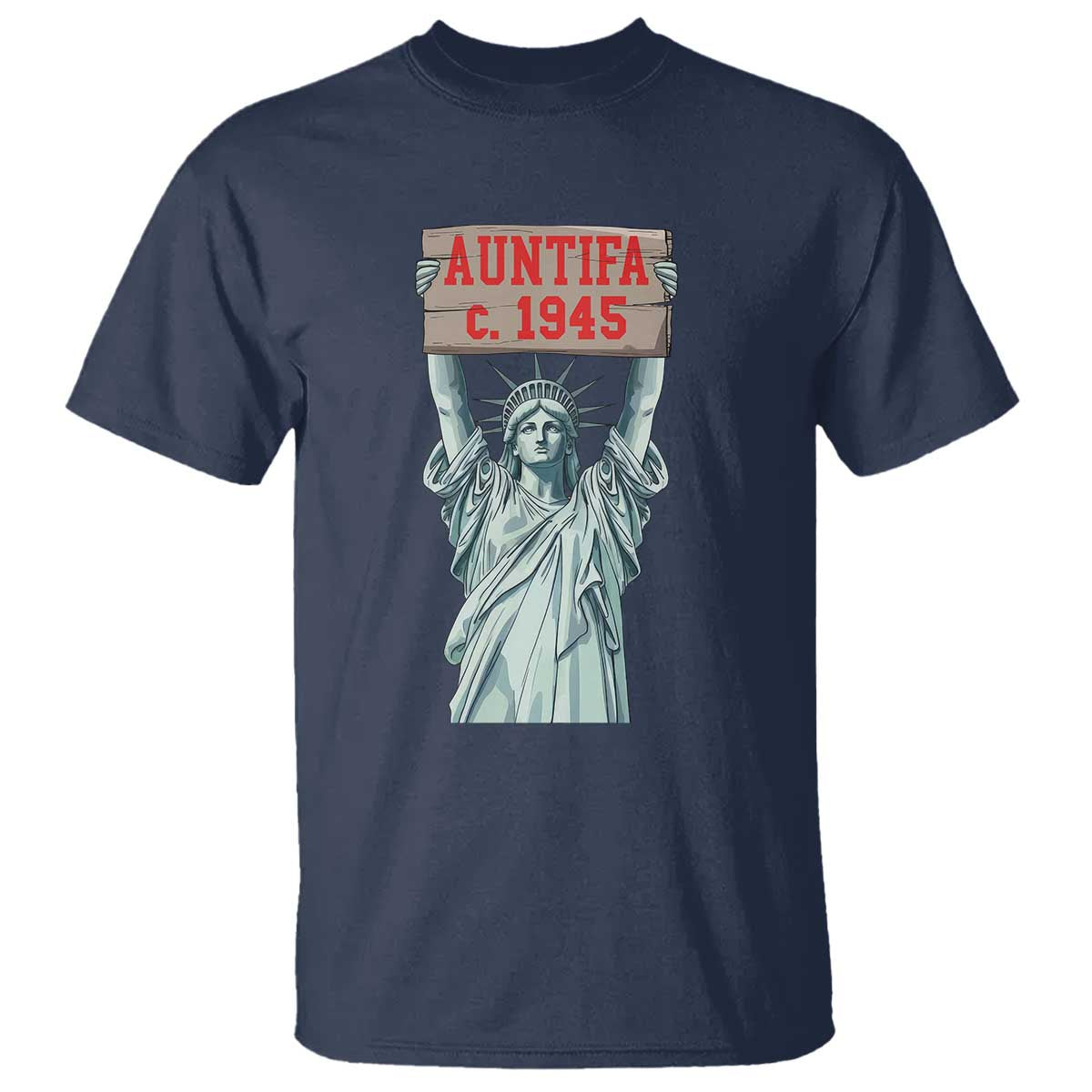 Antifa Fascism T Shirt Statue of Liberty Anti Fascism Patriotic - Wonder Print Shop