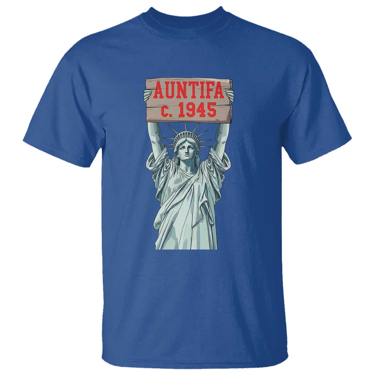 Antifa Fascism T Shirt Statue of Liberty Anti Fascism Patriotic - Wonder Print Shop
