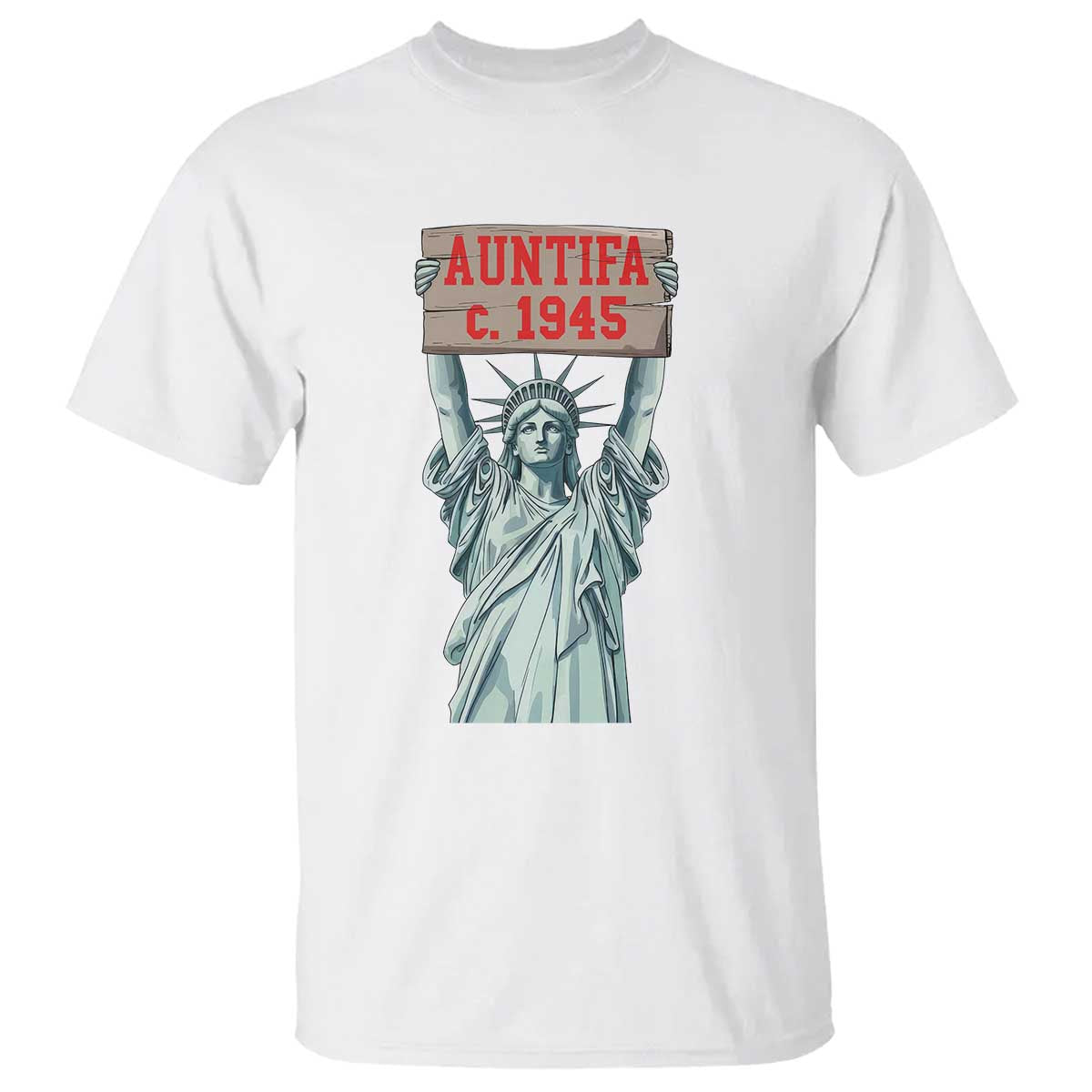 Antifa Fascism T Shirt Statue of Liberty Anti Fascism Patriotic - Wonder Print Shop