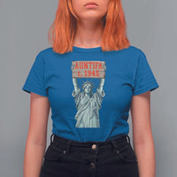 Antifa Fascism T Shirt For Women Statue of Liberty Anti Fascism Patriotic - Wonder Print Shop