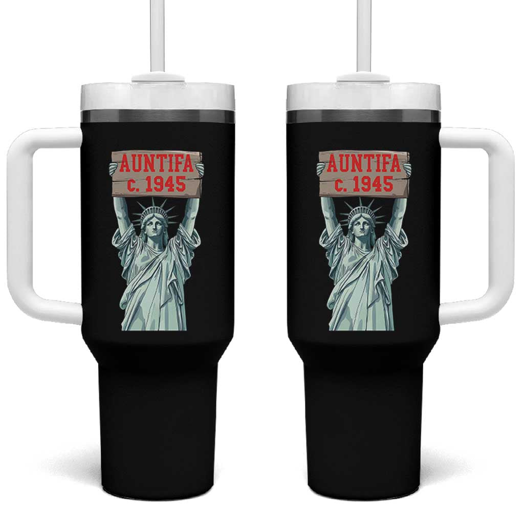 Antifa Fascism Tumbler With Handle Statue of Liberty Anti Fascism Patriotic - Wonder Print Shop