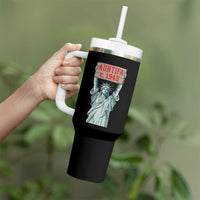 Antifa Fascism Tumbler With Handle Statue of Liberty Anti Fascism Patriotic - Wonder Print Shop
