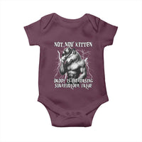 Not Now Kitten Daddy Increasing Shareholder Value Baby Onesie Funny Alpha Wolf Meme