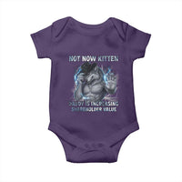 Not Now Kitten Daddy Increasing Shareholder Value Baby Onesie Funny Wolf Meme