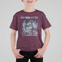 Not Now Kitten Daddy Increasing Shareholder Value T Shirt For Kid Funny Wolf Meme