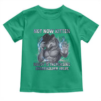 Not Now Kitten Daddy Increasing Shareholder Value Toddler T Shirt Funny Wolf Meme