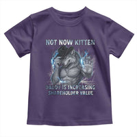 Not Now Kitten Daddy Increasing Shareholder Value Toddler T Shirt Funny Wolf Meme