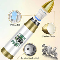 Funny St Patricks Day Raccoon Drinking Beer Bullet Tumbler If I Shenan Once I'll Shenanigan
