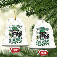 Funny St Patricks Day Raccoon Drinking Beer Ceramic Ornament If I Shenan Once I'll Shenanigan