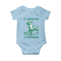 Cowboy Cat St Patrick Day Baby Onesie If I Shenan Once I'll Shenanigan
