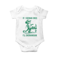 Cowboy Cat St Patrick Day Baby Onesie If I Shenan Once I'll Shenanigan