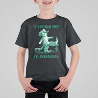 Cowboy Cat St Patrick Day T Shirt For Kid If I Shenan Once I'll Shenanigan