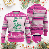 Cowboy Cat St Patrick Day Ugly Christmas Sweater If I Shenan Once I'll Shenanigan