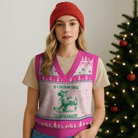 Cowboy Cat St Patrick Day V-Neck Knit Sweater Vest If I Shenan Once I'll Shenanigan