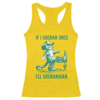 Cowboy Cat St Patrick Day Racerback Tank Top If I Shenan Once I'll Shenanigan