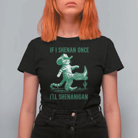 Cowboy Cat St Patrick Day T Shirt For Women If I Shenan Once I'll Shenanigan
