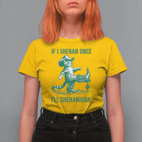 Cowboy Cat St Patrick Day T Shirt For Women If I Shenan Once I'll Shenanigan
