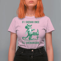 Cowboy Cat St Patrick Day T Shirt For Women If I Shenan Once I'll Shenanigan
