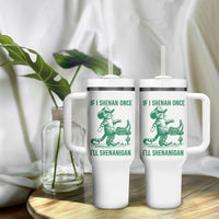 Cowboy Cat St Patrick Day Tumbler With Handle If I Shenan Once I'll Shenanigan