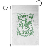 Cowboy St Patrick's Day Garden Flag Howdy Go Lucky