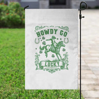 Cowboy St Patrick's Day Garden Flag Howdy Go Lucky
