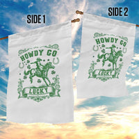Cowboy St Patrick's Day Garden Flag Howdy Go Lucky