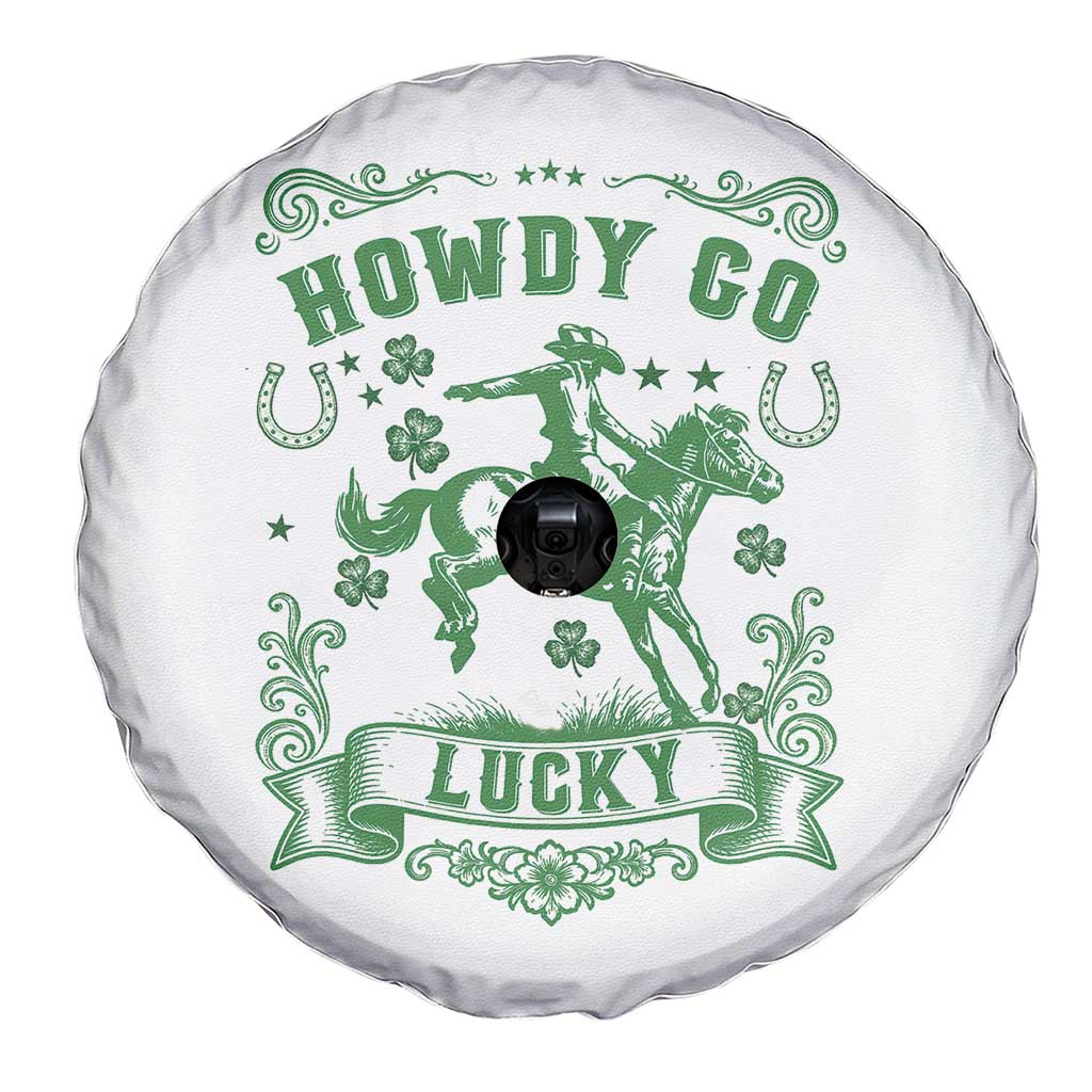Cowboy St Patrick's Day Spare Tire Cover Howdy Go Lucky