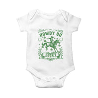 Cowboy St Patrick's Day Baby Onesie Howdy Go Lucky