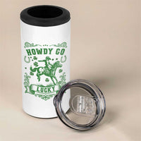 Cowboy St Patrick's Day 4 in 1 Can Cooler Tumbler Howdy Go Lucky