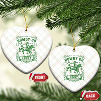 Cowboy St Patrick's Day Ceramic Ornament Howdy Go Lucky