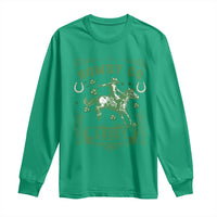 Cowboy St Patrick's Day Long Sleeve Shirt Howdy Go Lucky