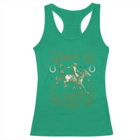 Cowboy St Patrick's Day Racerback Tank Top Howdy Go Lucky