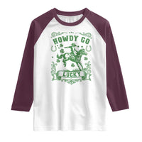 Cowboy St Patrick's Day Raglan Shirt Howdy Go Lucky