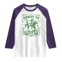 Cowboy St Patrick's Day Raglan Shirt Howdy Go Lucky