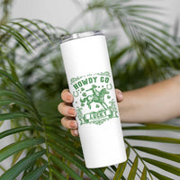 Cowboy St Patrick's Day Skinny Tumbler Howdy Go Lucky