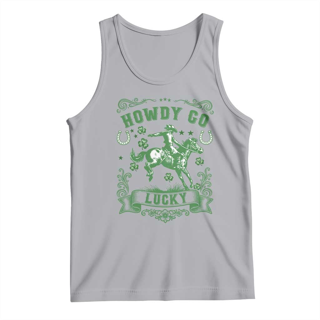 Cowboy St Patrick's Day Tank Top Howdy Go Lucky