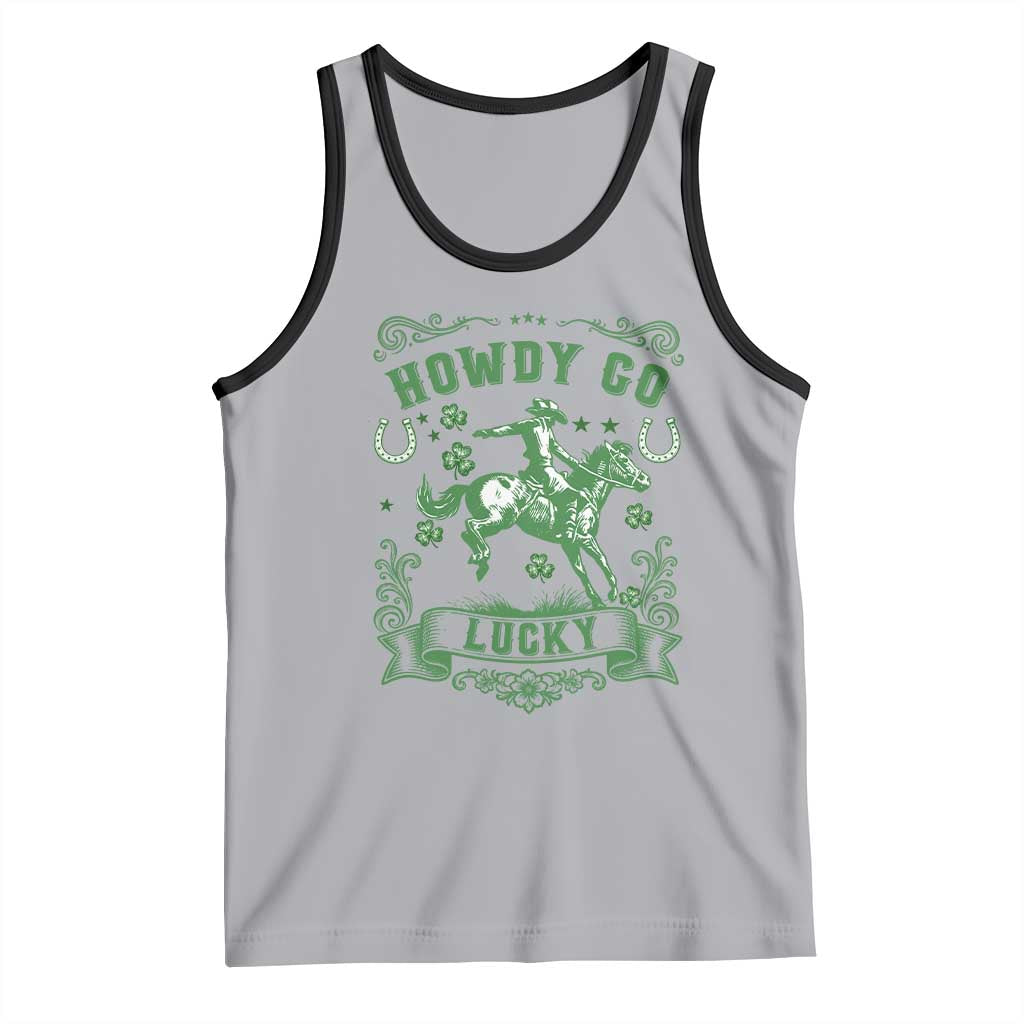 Cowboy St Patrick's Day Tank Top Howdy Go Lucky