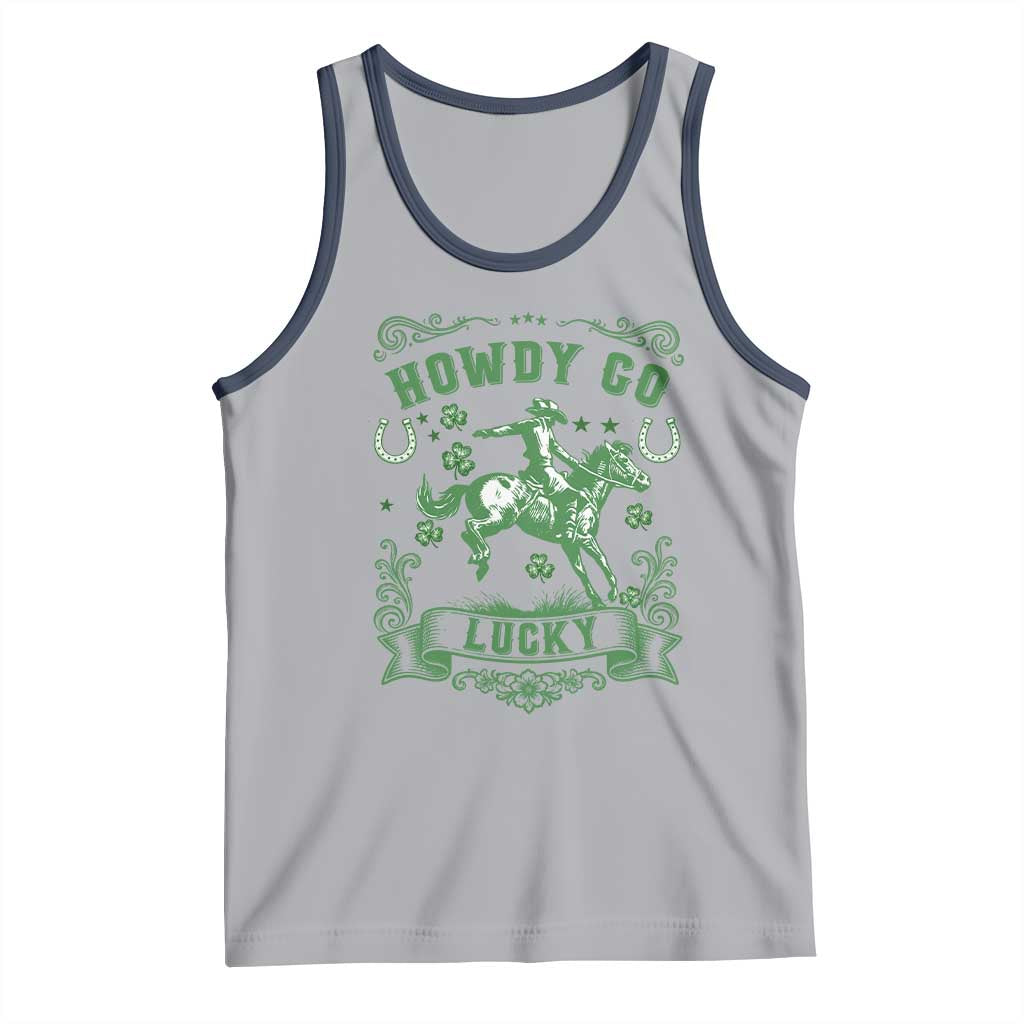 Cowboy St Patrick's Day Tank Top Howdy Go Lucky