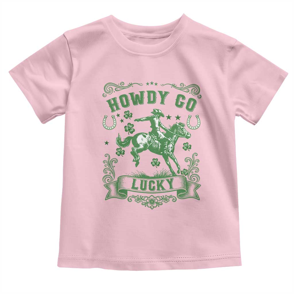 Cowboy St Patrick's Day Toddler T Shirt Howdy Go Lucky
