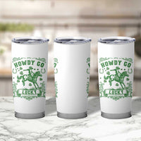 Cowboy St Patrick's Day Tumbler Cup Howdy Go Lucky