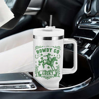Cowboy St Patrick's Day Tumbler With Handle Howdy Go Lucky