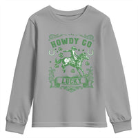 Cowboy St Patrick's Day Youth Sweatshirt Howdy Go Lucky