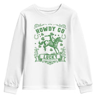 Cowboy St Patrick's Day Youth Sweatshirt Howdy Go Lucky