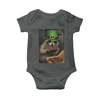 Funny Raccoon St Patrick's Day Baby Onesie Raccoon Eating Corned Beef Meme