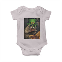 Funny Raccoon St Patrick's Day Baby Onesie Raccoon Eating Corned Beef Meme