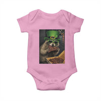 Funny Raccoon St Patrick's Day Baby Onesie Raccoon Eating Corned Beef Meme