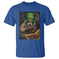 Funny Raccoon St Patrick's Day T Shirt Raccoon Eating Corned Beef Meme